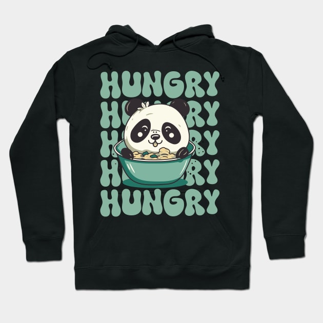 Hungry cute panda Hoodie by CEYLONEX